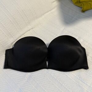 Victoria's Secret Black Multi way Strapless Bombshell Push Up Bra 34B lingerie